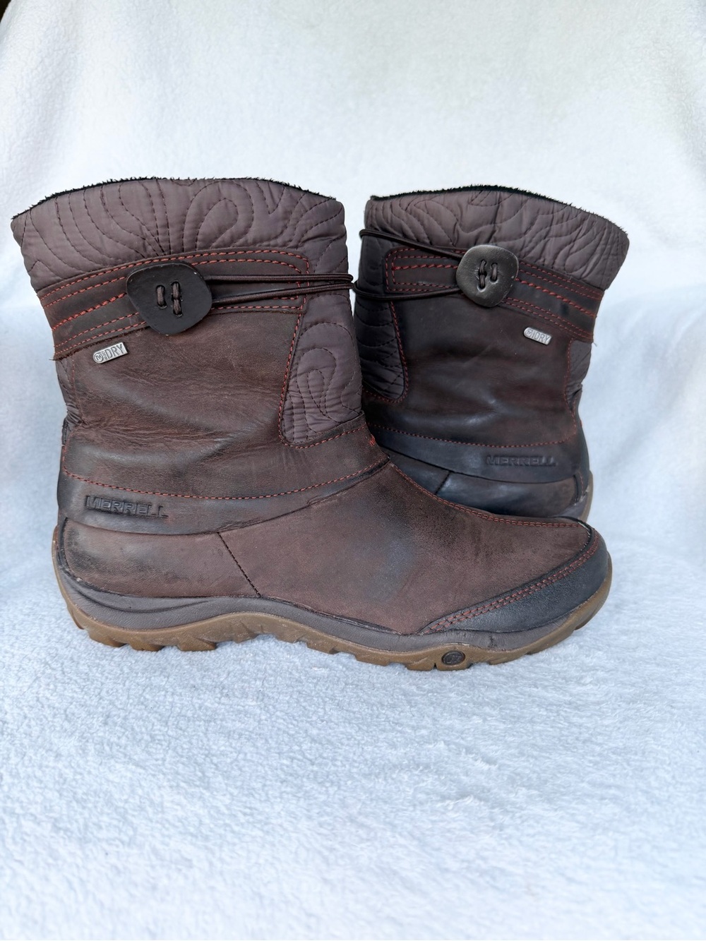 Merrell Dewbrook Select Dry Insulated Short Winter Boots Brown Women 9.5